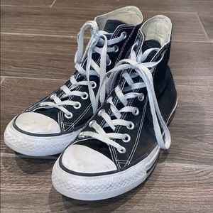 Black high top converse